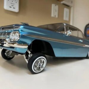 1959 Chevrolet Impala Lowrider Blue RC car in 1:10 scale